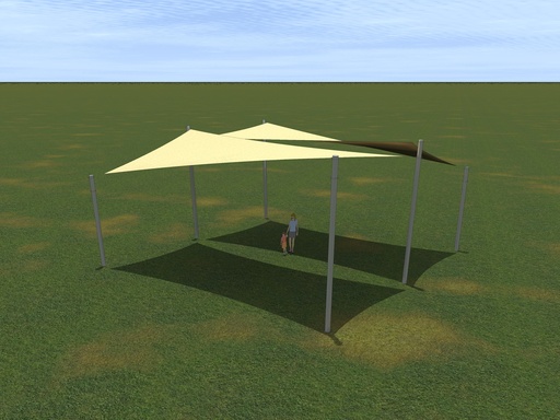 Kit  2 Toldos Vela 10 x 10 m | Sombra Textil de 84 m2